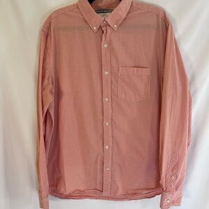 Old Navy Orange and White Checkered Regular fit Coupe Standard The Classic Shirt